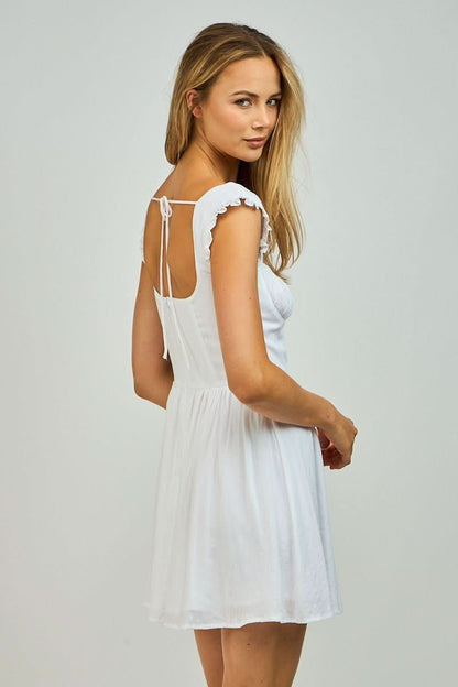 Blakely White Bustier Mini Dress
