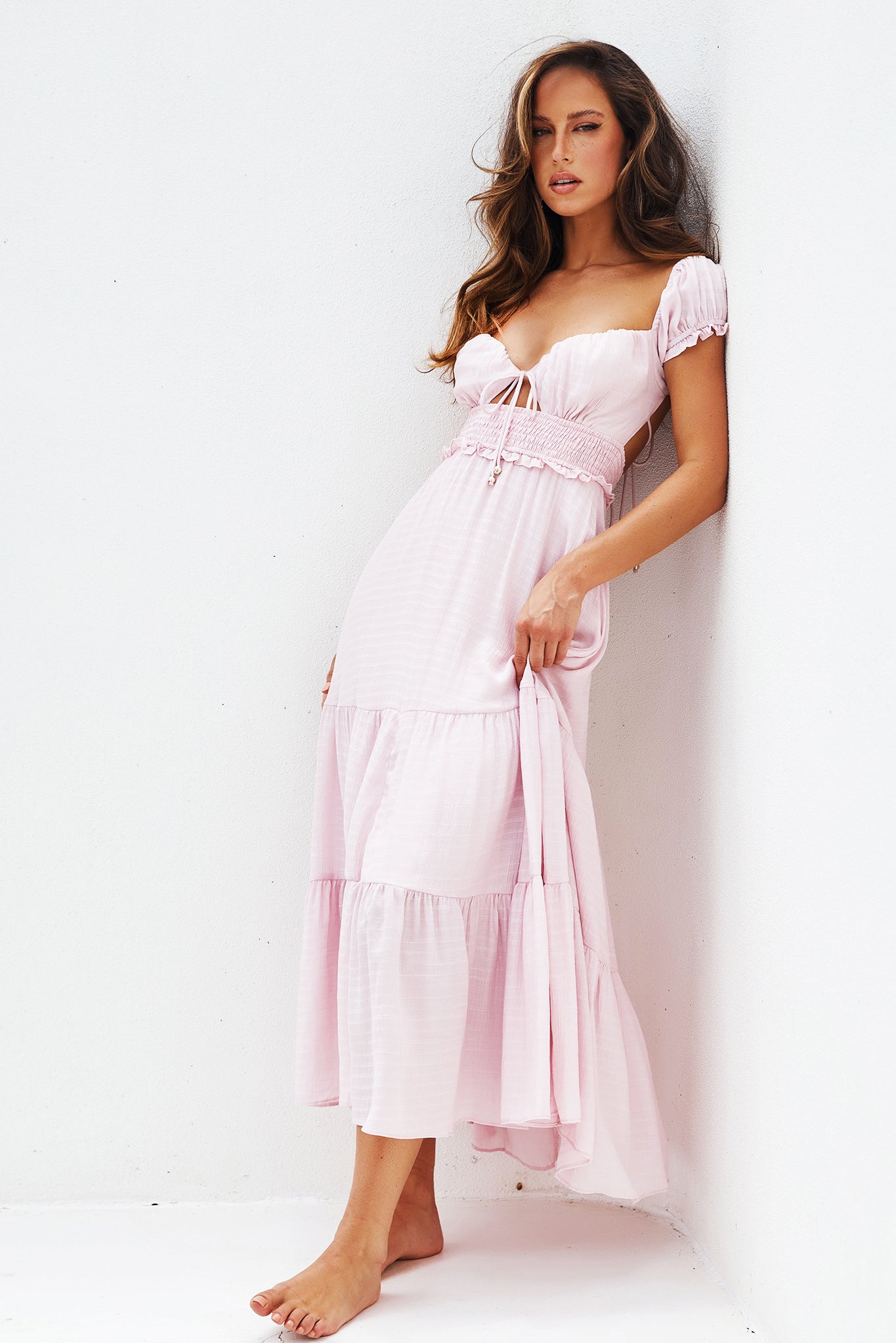 Bohemian Dreams Maxi Dress - Blush