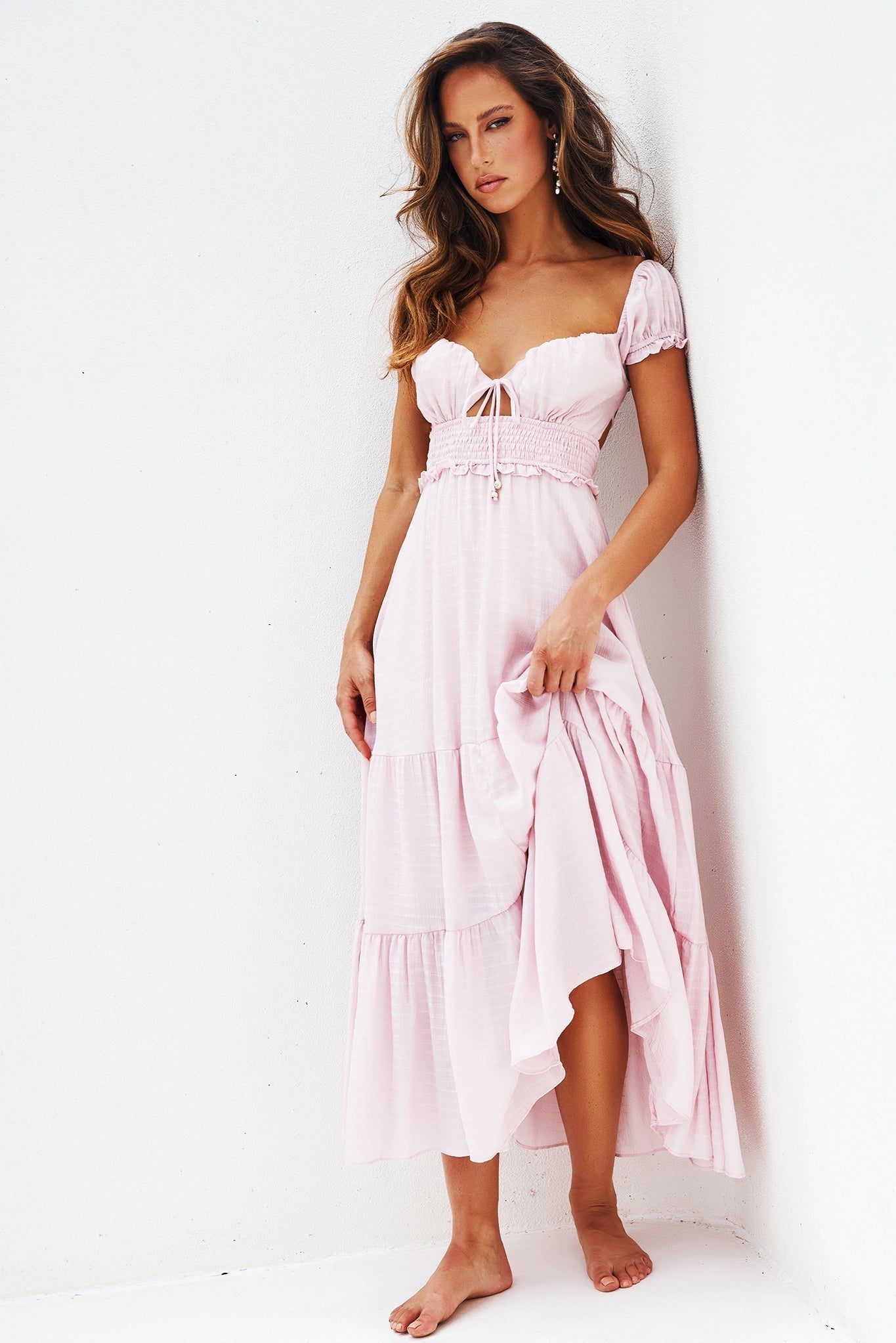 Bohemian Dreams Maxi Dress - Blush