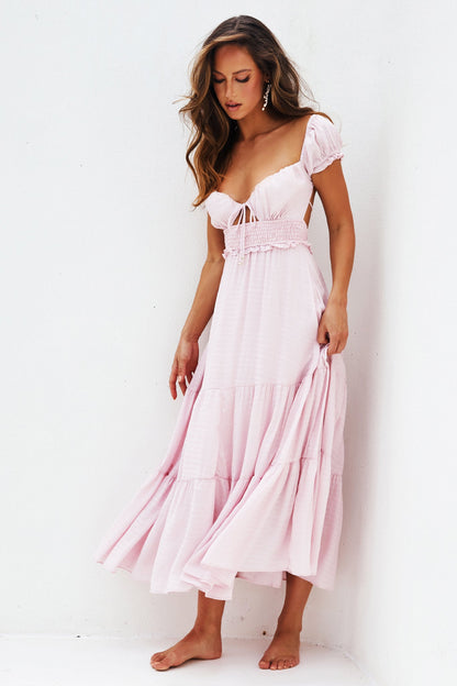 Bohemian Dreams Maxi Dress - Blush