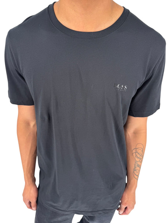 BOSS Hugo Boss Black Slim Fit Crew Neck Logo T-Shirt Mens XXL NWT Cotton Tee