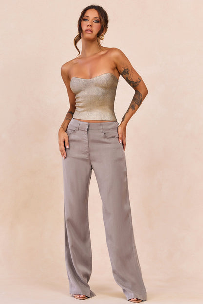 Breezes In Sunsets Foil Knit Top - Gold