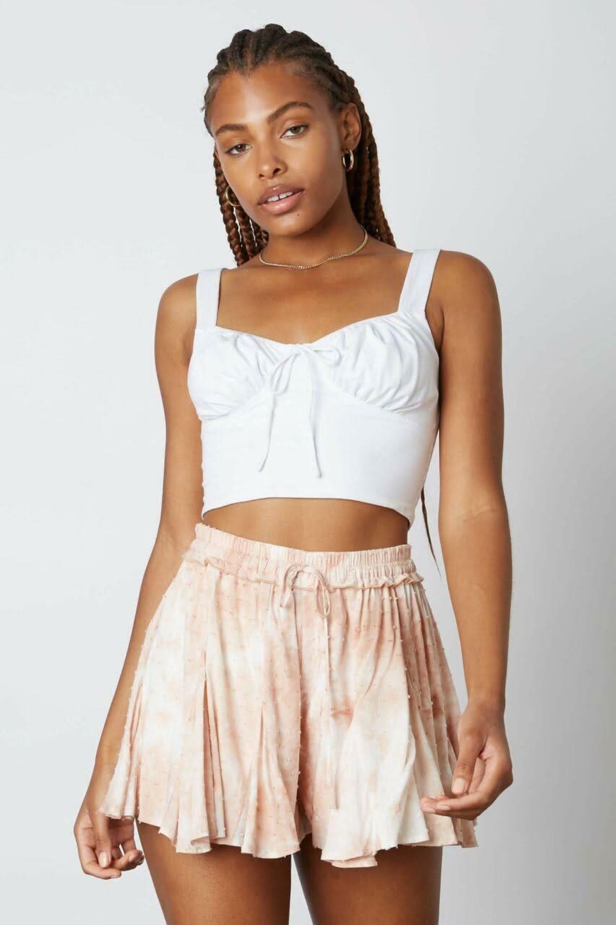 By The Sea Beige Tie-Dye Shorts