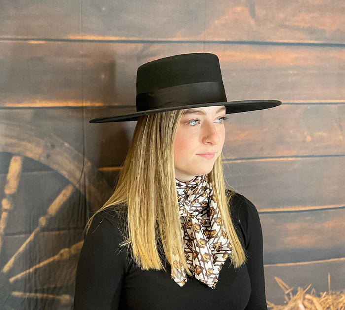 Bullhide Fandango Black Flat Crown Premium Wool Cowgirl Hat 0815BL-Painted Cowgirl Western Store