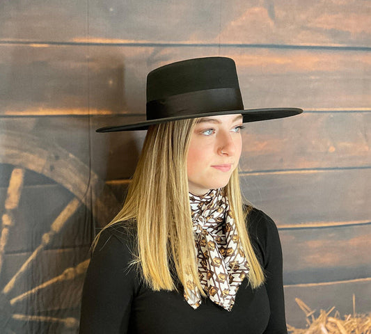 Bullhide Fandango Black Flat Crown Premium Wool Cowgirl Hat 0815BL-Painted Cowgirl Western Store