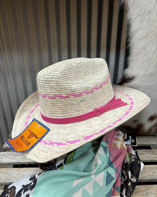 Bullhide Youth Little Girl's Roseville Western Palm Straw Hat 5098-Painted Cowgirl Western Store