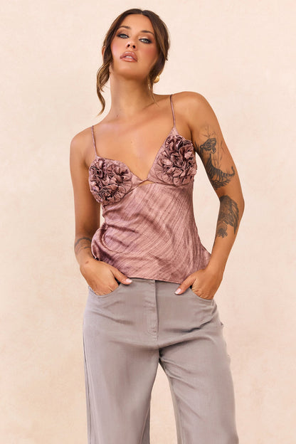 By The Cabana Satin Top - Blush