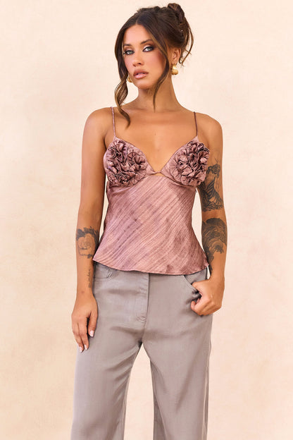 By The Cabana Satin Top - Blush