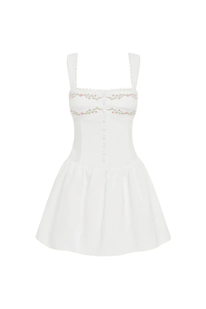 SARLEEN MINI DRESS - WHITE