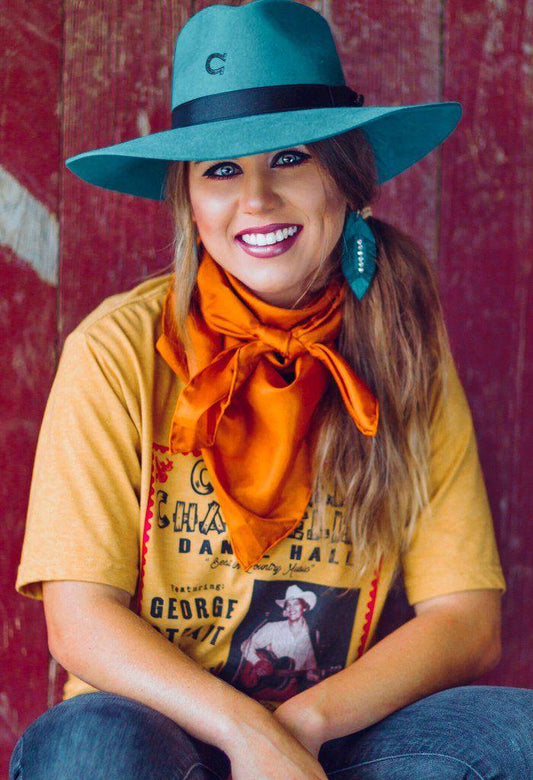 Charlie 1 Horse Women's Highway Teal Wool Western Fashion Cowgirl Hat CWHIWA-403678-Painted Cowgirl Western Store