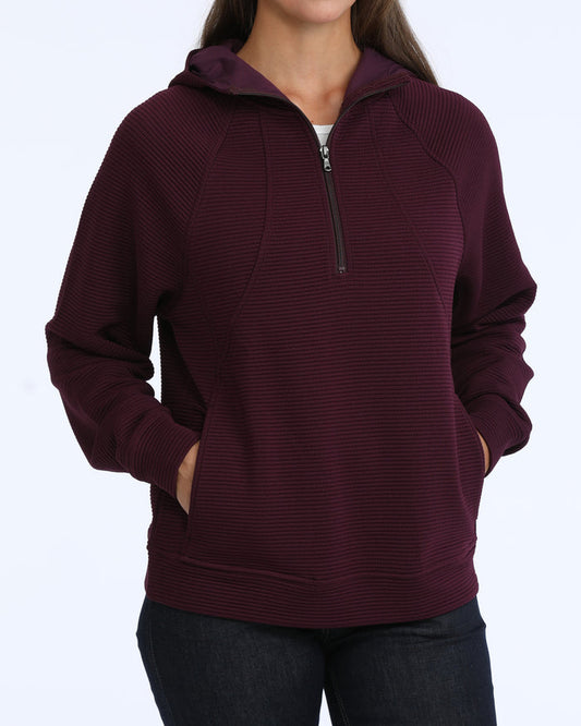 Cinch Women's Purple 1/4 Zip Knit Pullover MAK7925001