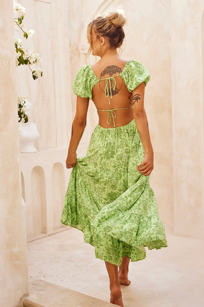 Crushing Midi Dress - Green