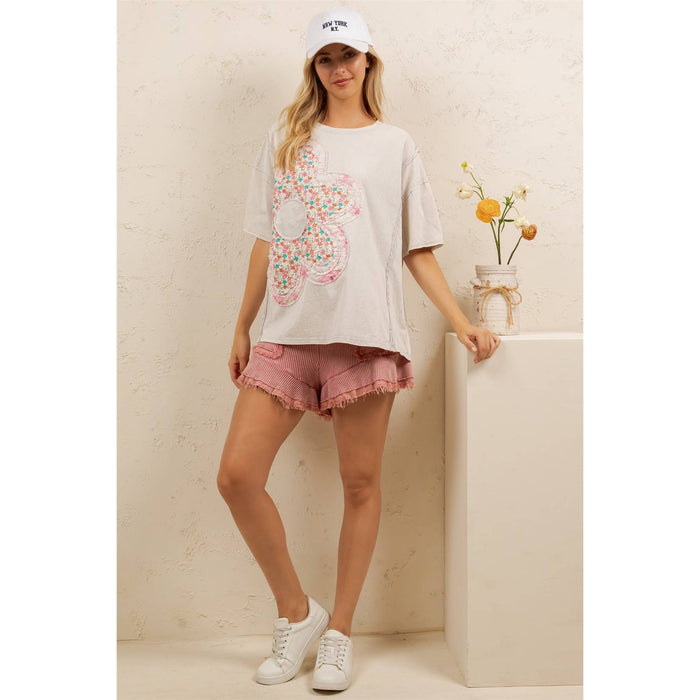DAISY PATCH OVERSIZED TEE