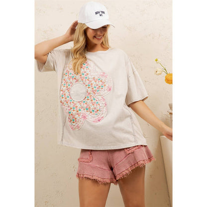 DAISY PATCH OVERSIZED TEE