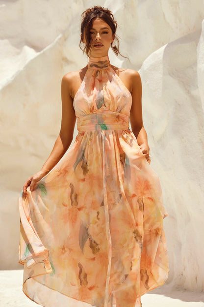 Daylight Midi Dress - Peach