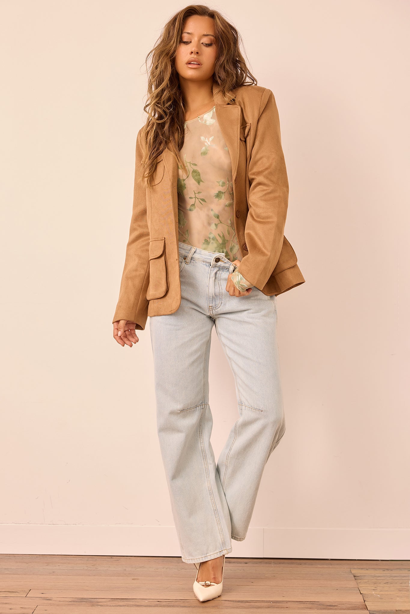 Desert Muse Vegan Suede Jacket - Toffee Brown