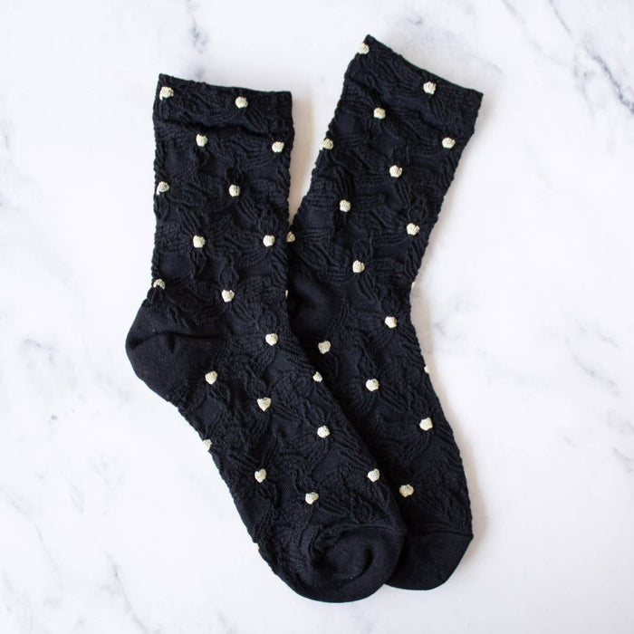 Engraving Flower Casual Socks