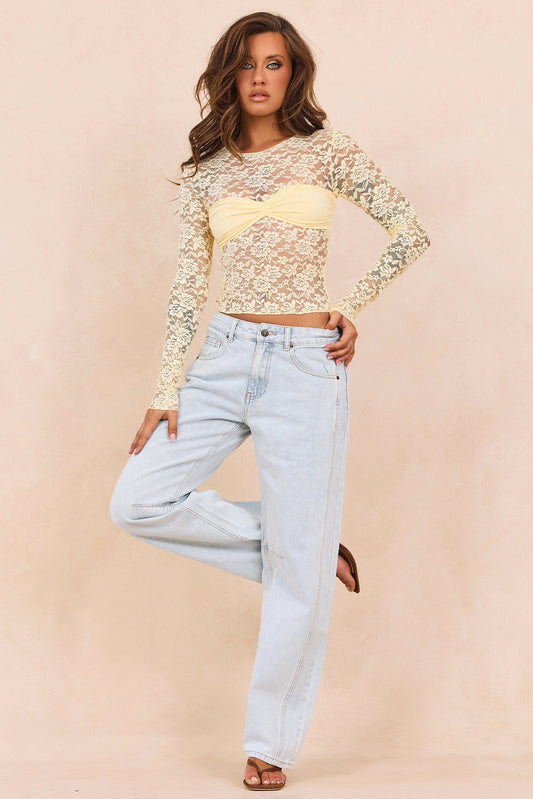 Ethereal Lace Top - Vanilla