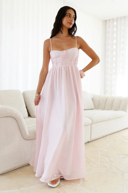 Petal And Poise Midi Dress Pink