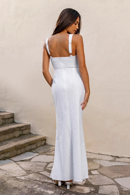 Shimmering Shore Maxi Dress White