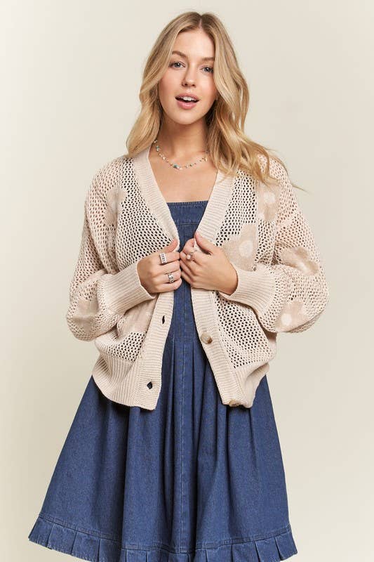 FLORAL SWEATER CARDIGAN