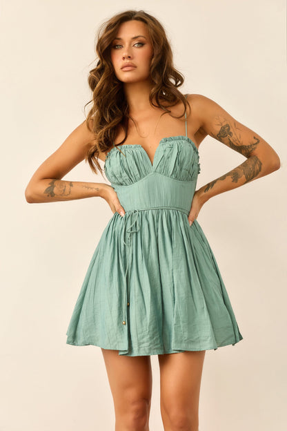 Georgia Mini Dress - Green