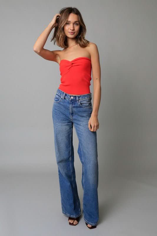 Becca Tangerine Twist Knot Tube Top