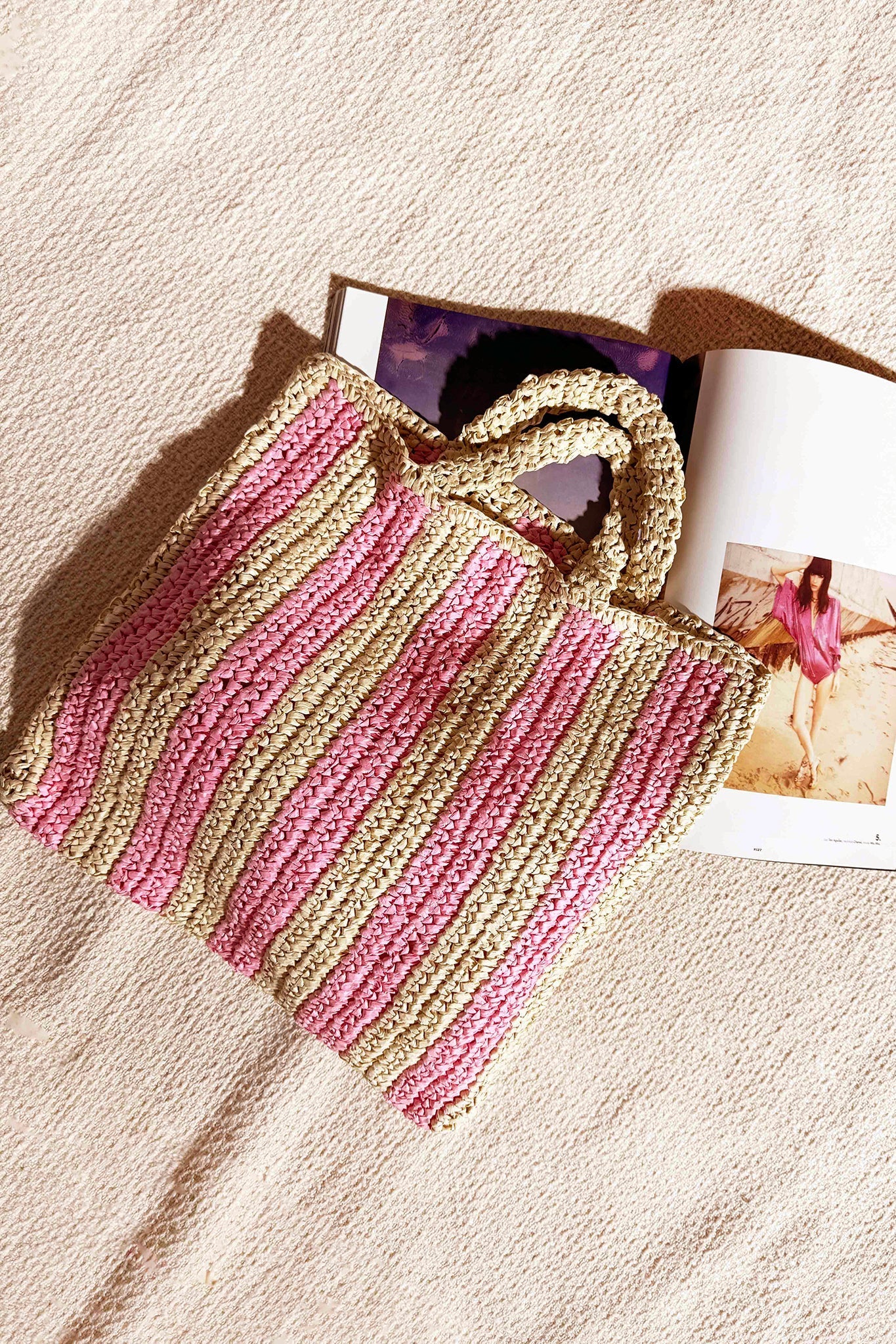 Good Fun Tote Bag - Pink Beige