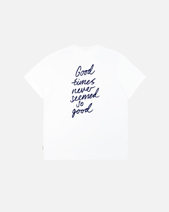 ART OF Good Times Tee | LBJ White Graphic Women's Football T-Shirt