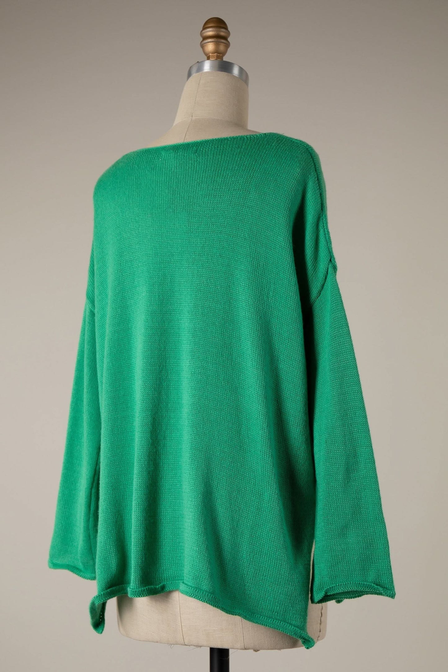 Champagne Please Green and Pink Sweater