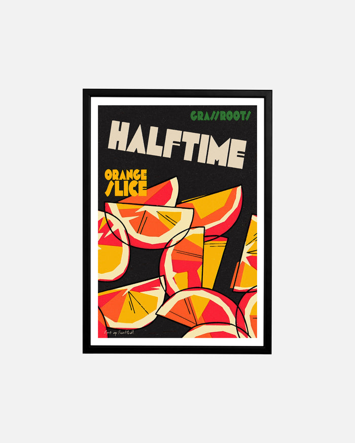 ART OF Halftime Slice Framed Grassroots Football Print | Wall Art
