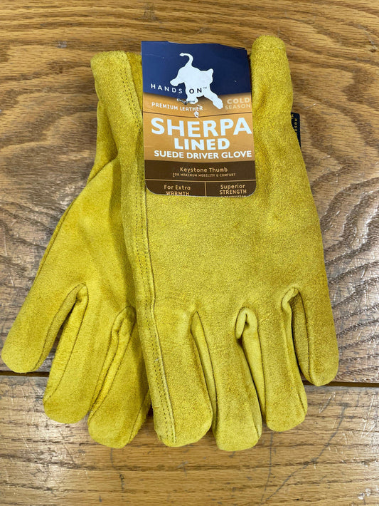 HANDS ON™ Cow Suede Sherpa Lined Leather Driver LD4005-Painted Cowgirl Western Store
