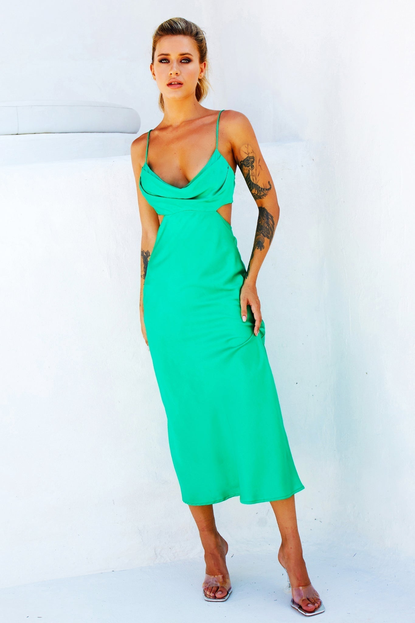 Heartbreaker Midi Dress - Emerald