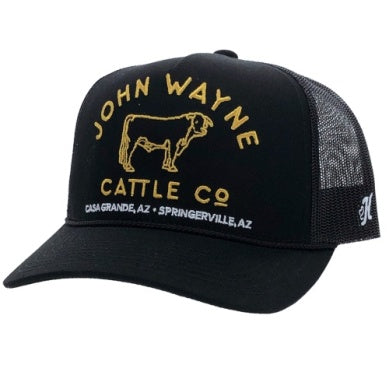 Hooey  "John Wayne" Black Snap Back Trucker Ball Cap 2266T-BK
