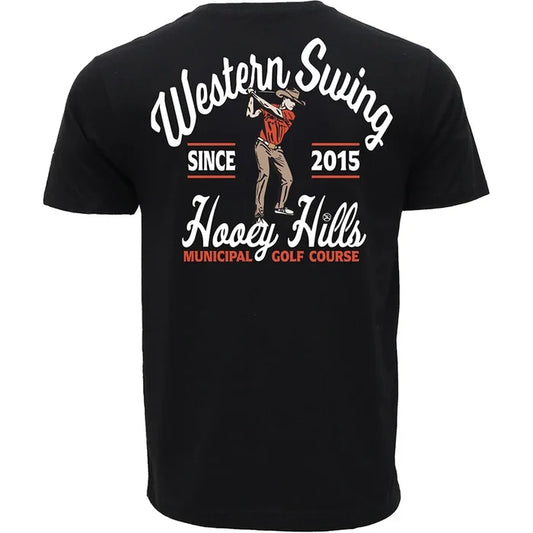 Hooey Men's Black 'Cowboy Swing' Short Sleeve Tee Shirt GT2604BK