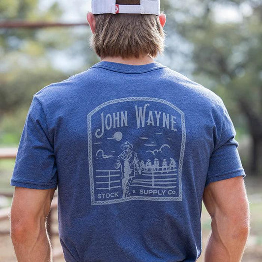 Hooey Men's "John Wayne" Navy Tee HT1647NV-Painted Cowgirl Western Store