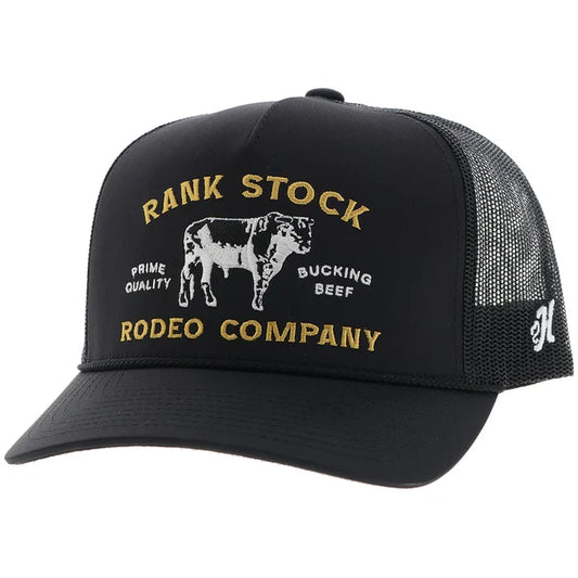 Hooey "Rank Stock" Black Snapback Hat 2562T-BK