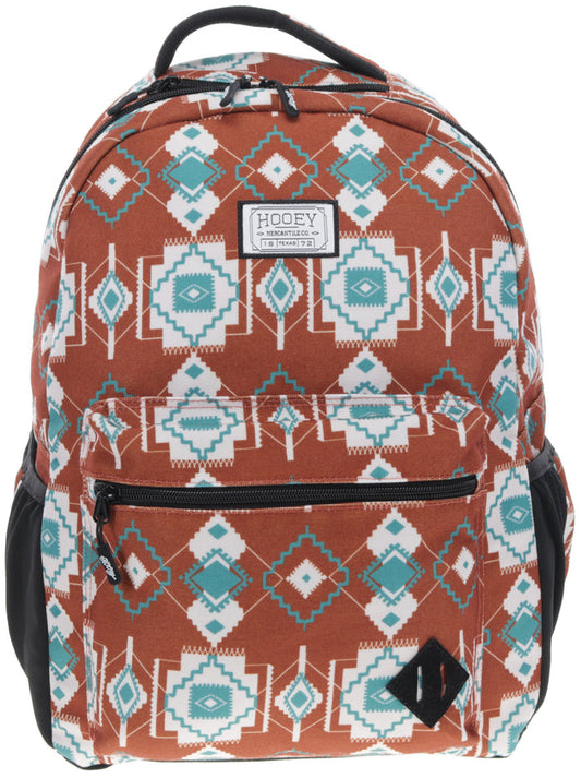 Hooey Recess Rust & Teal Aztec Print Backpack BP2601RUAZ