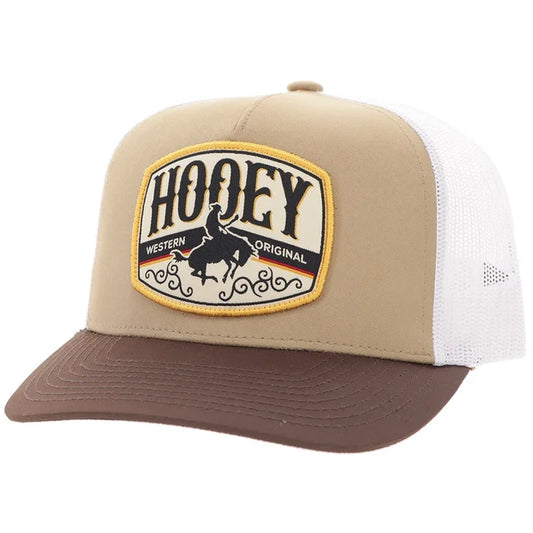 Hooey Salado Tan & White Snap Back Trucker Ball Cap 2604T-TNWH