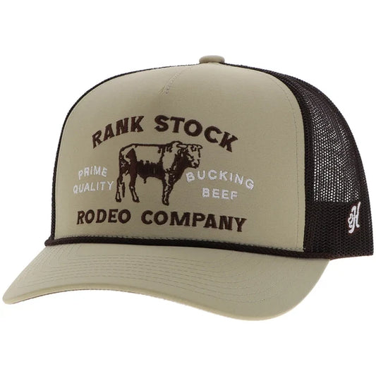 Hooey Tan & Brown "Rank Stock" Trucker Snapback Hat 2562T-TNBR