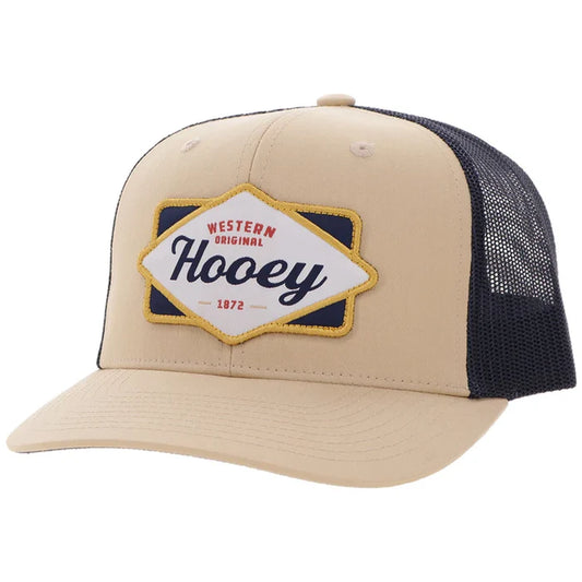 Hooey Tan & Navy 'Diamond' Patch 6-Panel High Profile Snapback Hat 2622T-TNNV