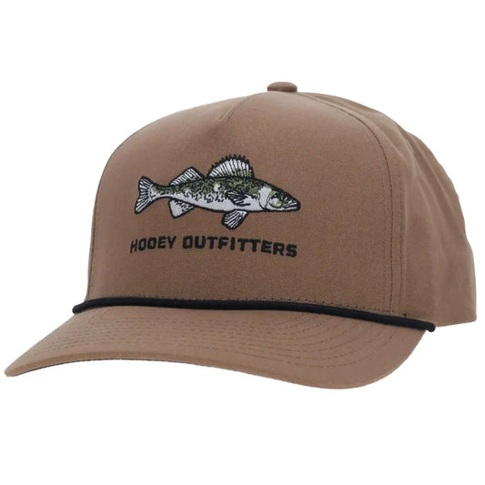 Hooey Tan Walleye 'Outfitters' Snap Back Trucker Ball Cap 6037-T-TN