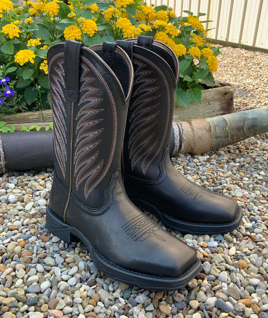 Ariat Women's Anthem 2.0 Black Square Toe Cowgirl Boots 10040285-Painted Cowgirl Western Store