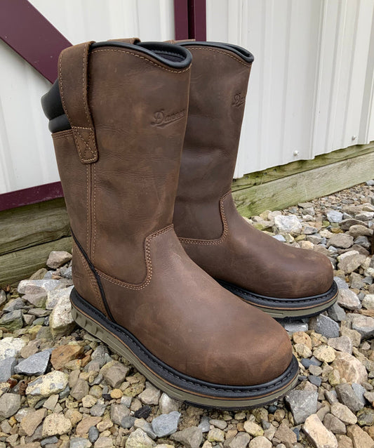 Danner Men's Wellington 11" Brown Waterproof And Slip Resistant Wedge Work Boots 12562-Painted Cowgirl Western Store
