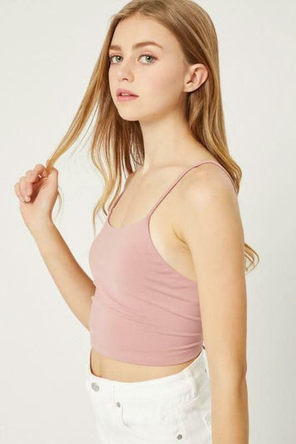 Antonia Mauve Pink Backless Cami Crop Top