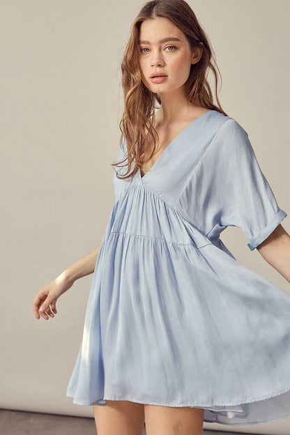 Antonia Cloud Blue Mini Dress