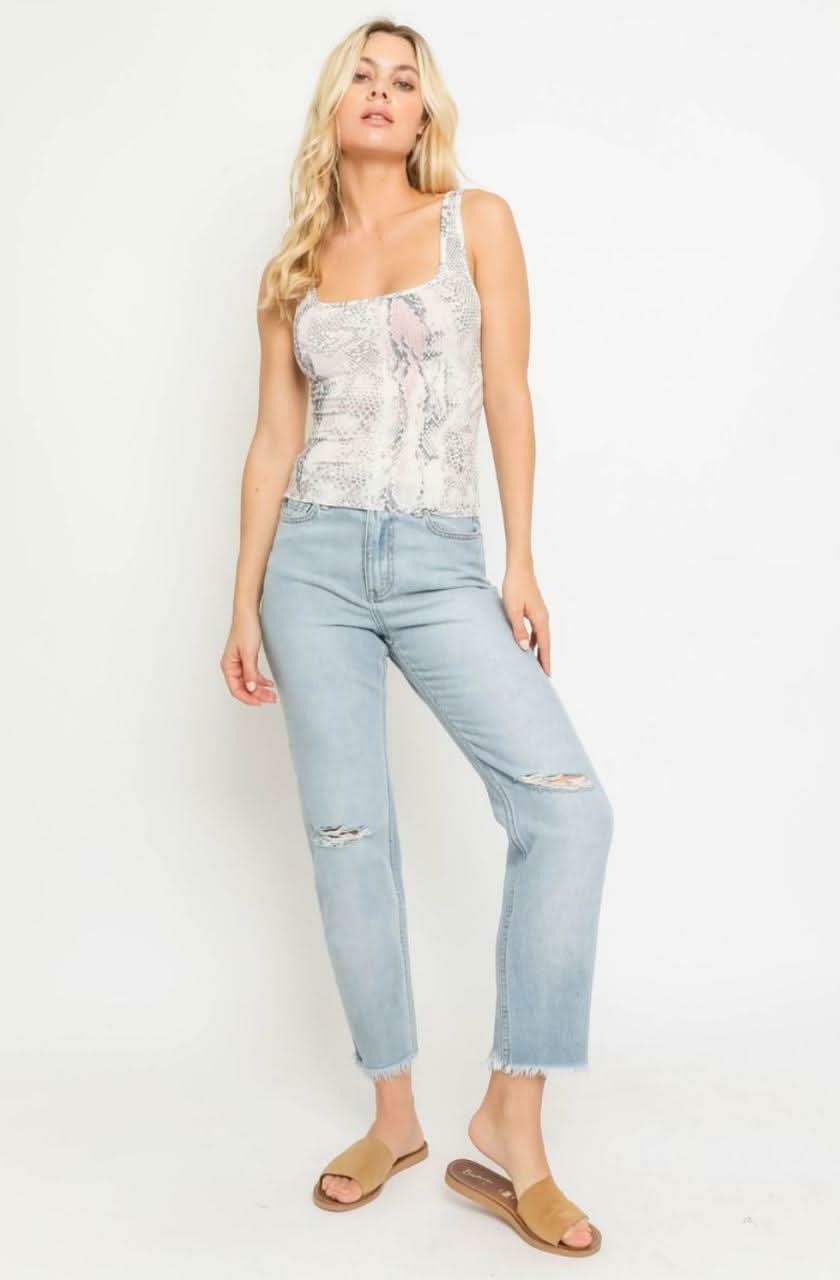 Becca Blush Snake Print Tank Top