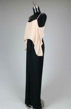 Broadway Bound Black and Ivory Two Toned Jumpsuit