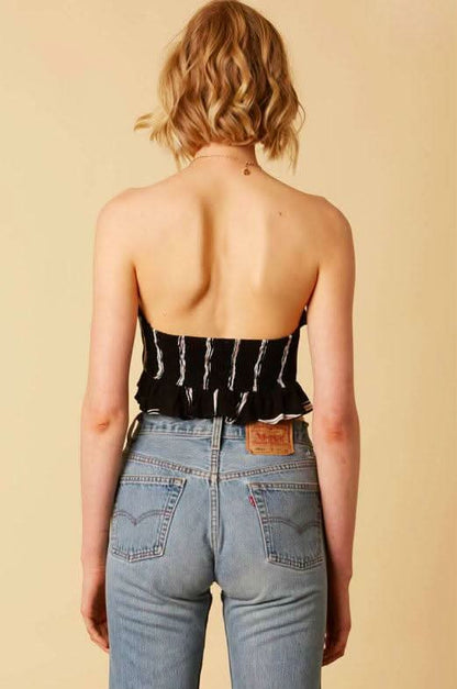 Carlita Black Stripe Crop Top