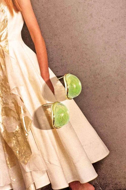 Jade Mist Earrings - Green